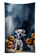 Load image into Gallery viewer, White Boxer Puppy Halloween Kitchen Towel