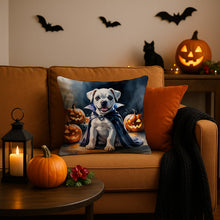 Load image into Gallery viewer, White Boxer Puppy Halloween Throw Pillow