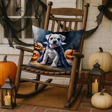 Load image into Gallery viewer, White Boxer Puppy Halloween Throw Pillow