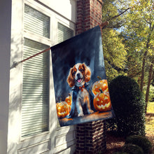 Load image into Gallery viewer, Cavalier Spaniel Puppy Halloween House Flag