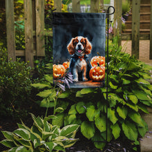 Load image into Gallery viewer, Cavalier Spaniel Puppy Halloween Garden Flag