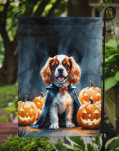 Load image into Gallery viewer, Cavalier Spaniel Puppy Halloween Garden Flag