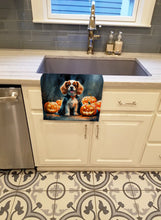 Load image into Gallery viewer, Cavalier Spaniel Puppy Halloween Kitchen Towel
