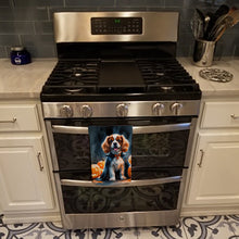 Load image into Gallery viewer, Cavalier Spaniel Puppy Halloween Kitchen Towel