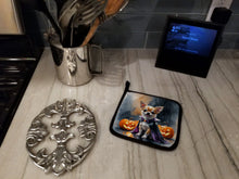 Load image into Gallery viewer, Chihuahua Puppy Halloween Pair of Pot Holders