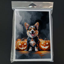 Load image into Gallery viewer, Corgi Puppy Halloween Greeting Cards Pack of 8