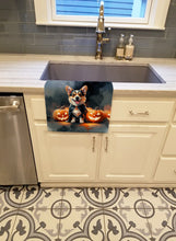 Load image into Gallery viewer, Corgi Puppy Halloween Kitchen Towel