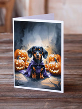 Load image into Gallery viewer, Dachshund Puppy Halloween Greeting Cards Pack of 8