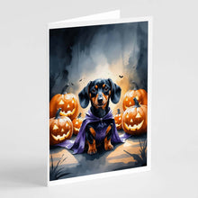 Load image into Gallery viewer, Dachshund Puppy Halloween Greeting Cards Pack of 8