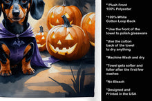 Load image into Gallery viewer, Dachshund Puppy Halloween Kitchen Towel