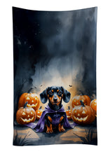 Load image into Gallery viewer, Dachshund Puppy Halloween Kitchen Towel