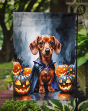 Load image into Gallery viewer, Red Dachshund Puppy Halloween Garden Flag