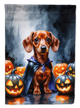Load image into Gallery viewer, Red Dachshund Puppy Halloween Garden Flag