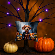 Load image into Gallery viewer, Red Dachshund Puppy Halloween Mini Hanging Pillow Ornament 3.5 × 3.5