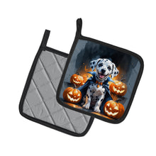 Load image into Gallery viewer, Dalmatian Puppy Halloween Pair of Pot Holders
