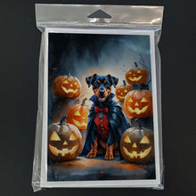 Load image into Gallery viewer, Doberman Pinscher Puppy Halloween Greeting Cards Pack of 8