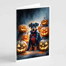 Load image into Gallery viewer, Doberman Pinscher Puppy Halloween Greeting Cards Pack of 8