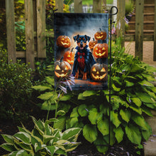 Load image into Gallery viewer, Doberman Pinscher Puppy Halloween Garden Flag
