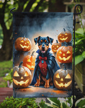 Load image into Gallery viewer, Doberman Pinscher Puppy Halloween Garden Flag