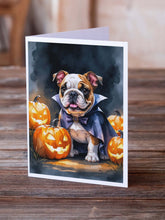 Load image into Gallery viewer, English Bulldog Puppy Halloween Greeting Cards Pack of 8