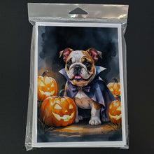 Load image into Gallery viewer, English Bulldog Puppy Halloween Greeting Cards Pack of 8
