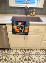 Load image into Gallery viewer, English Bulldog Puppy Halloween Kitchen Towel