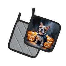 Load image into Gallery viewer, French Bulldog Puppy Halloween Pair of Pot Holders
