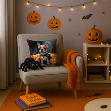 Load image into Gallery viewer, French Bulldog Puppy Halloween Throw Pillow