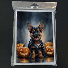 Load image into Gallery viewer, German Shepherd Puppy Halloween Greeting Cards Pack of 8