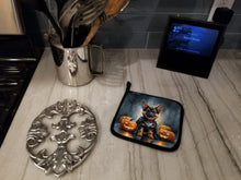 Load image into Gallery viewer, German Shepherd Puppy Halloween Pair of Pot Holders