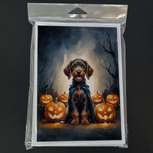 Load image into Gallery viewer, German Wirehaired Pointer Puppy Halloween Greeting Cards Pack of 8