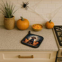 Load image into Gallery viewer, German Wirehaired Pointer Puppy Halloween Pair of Pot Holders