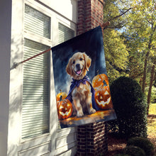 Load image into Gallery viewer, Golden Retriever Puppy Halloween House Flag