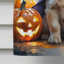 Load image into Gallery viewer, Golden Retriever Puppy Halloween House Flag