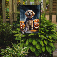 Load image into Gallery viewer, Golden Retriever Puppy Halloween Garden Flag