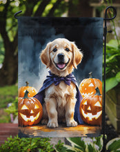 Load image into Gallery viewer, Golden Retriever Puppy Halloween Garden Flag