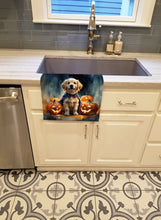 Load image into Gallery viewer, Golden Retriever Puppy Halloween Kitchen Towel