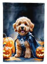 Load image into Gallery viewer, Goldendoodle Puppy Halloween House Flag