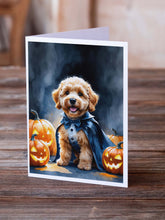Load image into Gallery viewer, Goldendoodle Puppy Halloween Greeting Cards Pack of 8