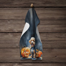 Load image into Gallery viewer, Goldendoodle Puppy Halloween Kitchen Towel