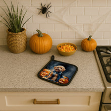 Load image into Gallery viewer, Goldendoodle Puppy Halloween Pair of Pot Holders