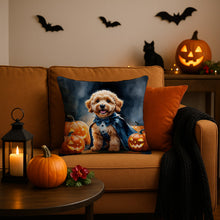 Load image into Gallery viewer, Goldendoodle Puppy Halloween Throw Pillow