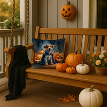Load image into Gallery viewer, Jack Russell Terrier Puppy Halloween Throw Pillow