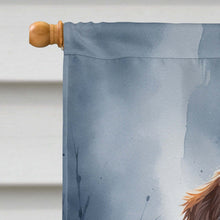 Load image into Gallery viewer, Chocolate Labradoodle Puppy Halloween House Flag