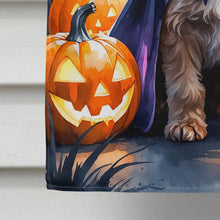 Load image into Gallery viewer, Chocolate Labradoodle Puppy Halloween House Flag