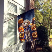 Load image into Gallery viewer, Labradoodle Puppy Halloween House Flag