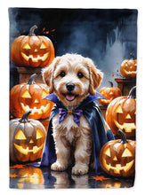 Load image into Gallery viewer, Labradoodle Puppy Halloween House Flag