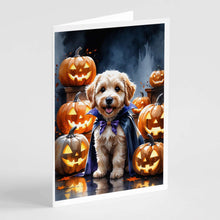 Load image into Gallery viewer, Labradoodle Puppy Halloween Greeting Cards Pack of 8