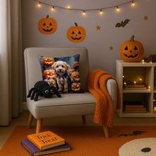 Load image into Gallery viewer, Labradoodle Puppy Halloween Throw Pillow