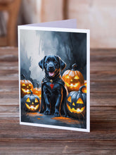 Load image into Gallery viewer, Black Labrador Retriever Puppy Halloween Greeting Cards Pack of 8